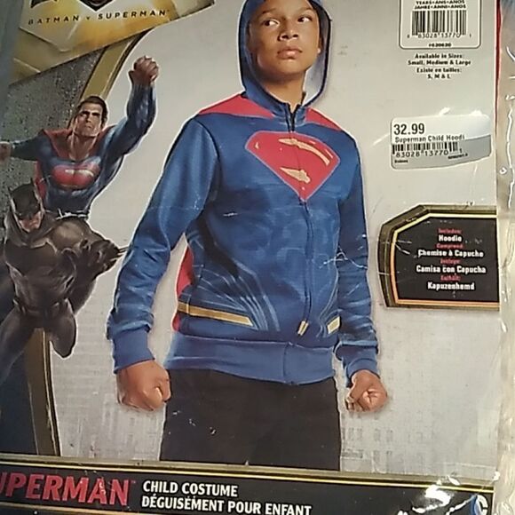 Superman hoodie child large - Picture 3 of 8